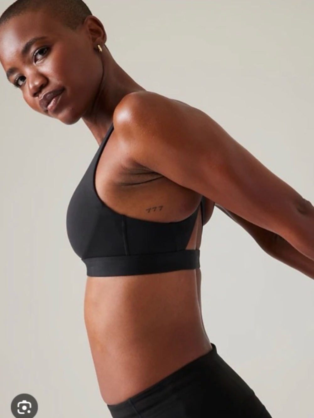 Athleta Ultimate Zip Front Bra A–C, Size M, Black